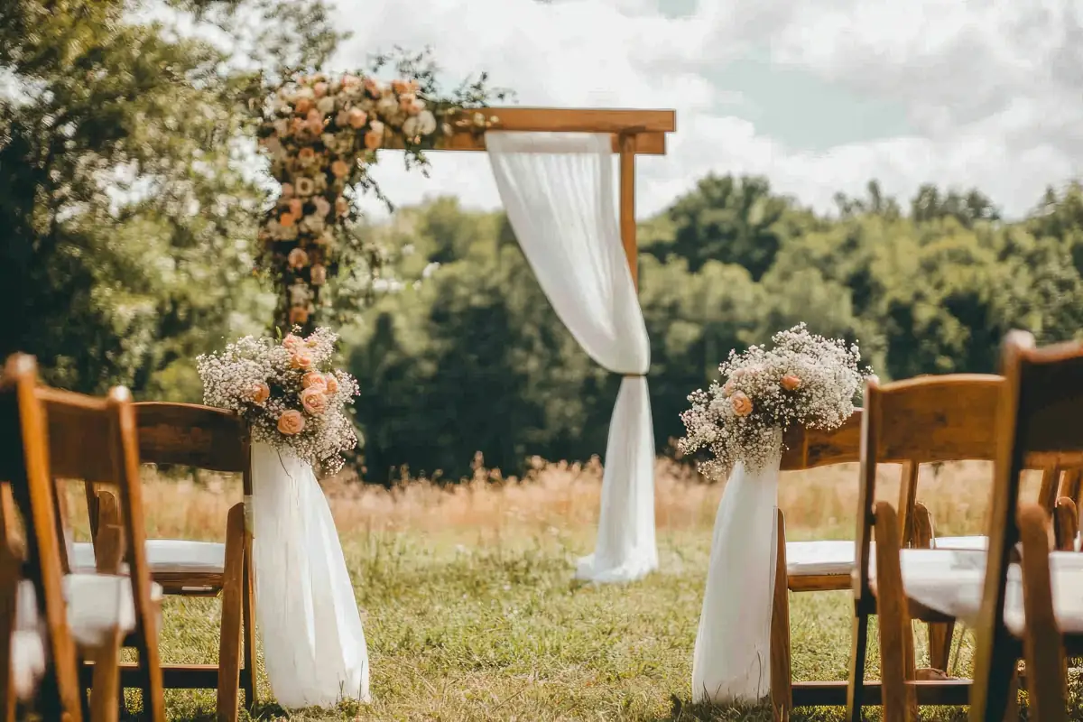 Ceremony in the natural grasses